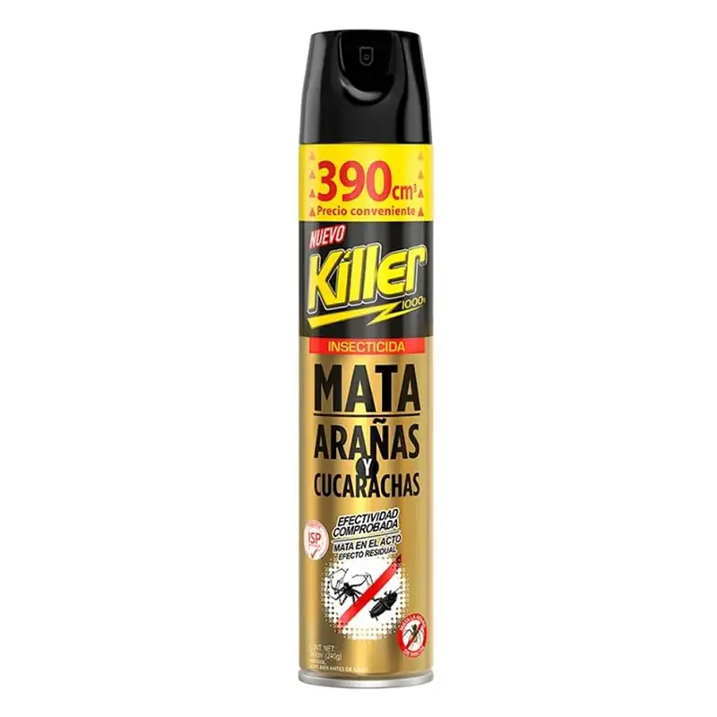 Insecticida aerosol 390 cc arañas y cucarachas KILLER