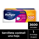 Servilleta cocktail 24x24 cm EMBALAJE 3600 uds. PROPAPER