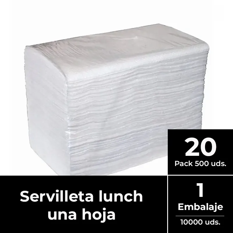 Servilleta lunch 14x14 cm EMBALAJE 10000 uds. DPS