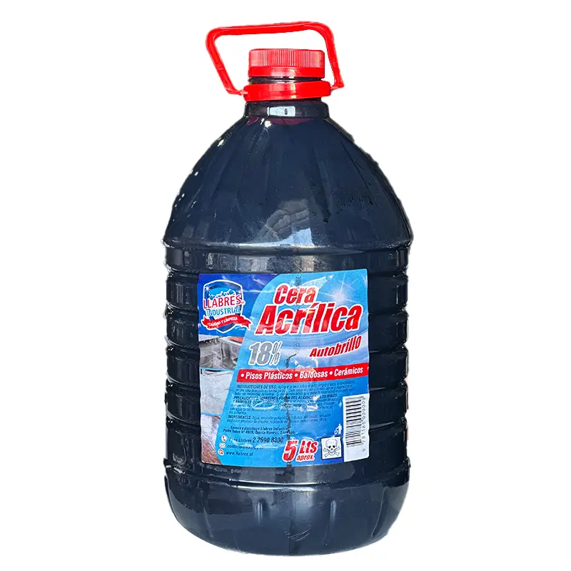 [LLABRFLEVN] Cera acrílica autobrillo al 18% 5 litros LLABRÉS (Negro)