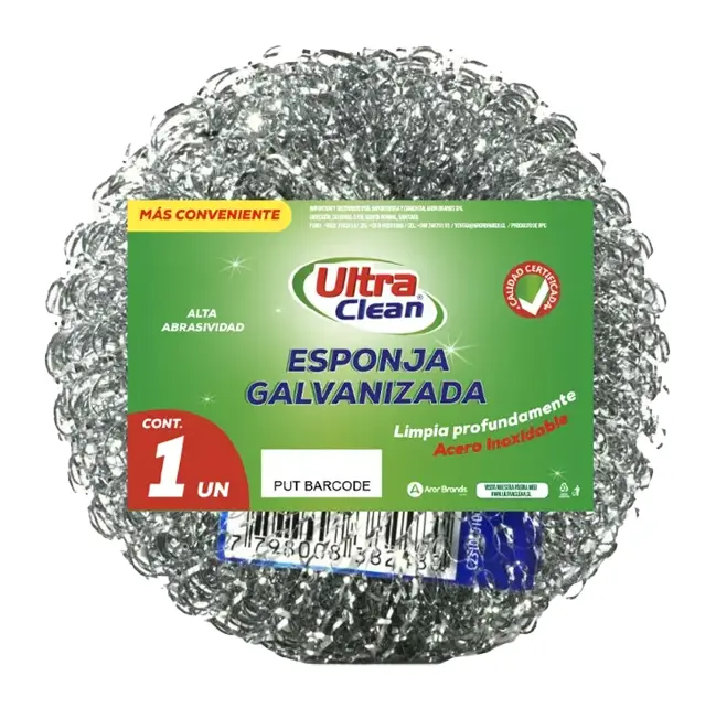 [ARTESAVAR366] Virutilla de acero galvanizada Ultra Clean pack 1 ud. 