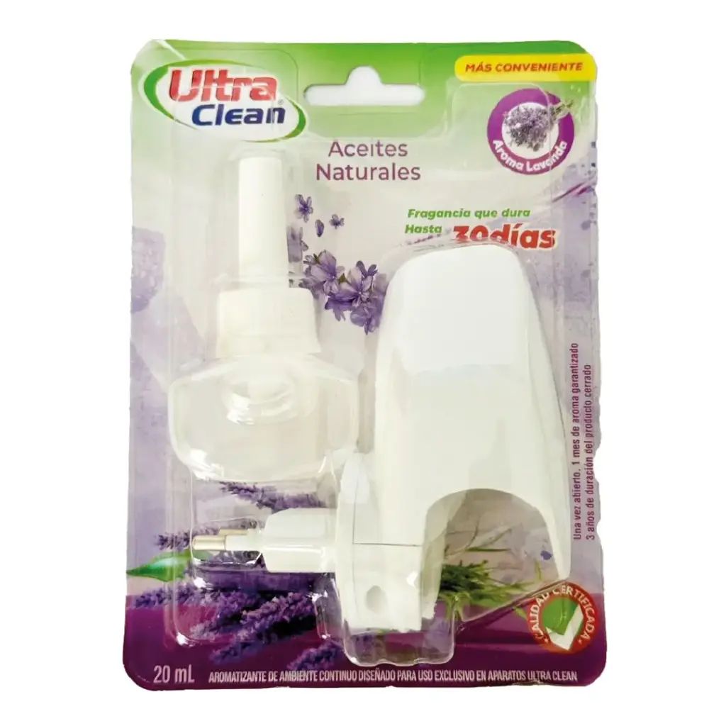 [AROMELECTR3011] Aromatizante eléctrico 20 ml con aparato ULTRA CLEAN (Lavanda)