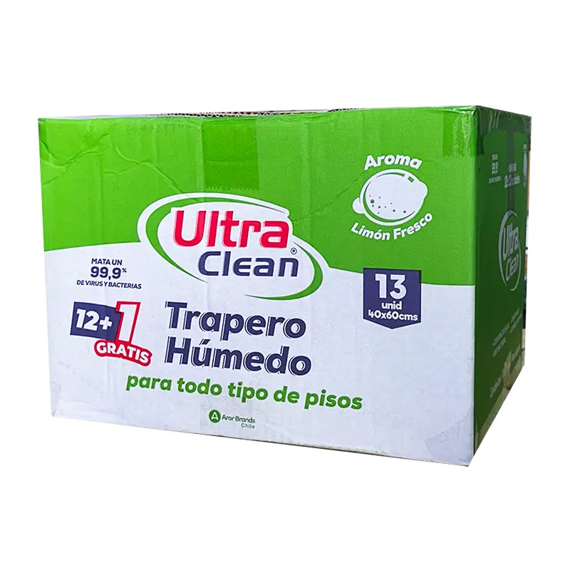 [ARTESAVAR316] Trapero húmedo multisuperficie 40x60 cm EMBALAJE 12 x 13 uds. ULTRA CLEAN (Limón)