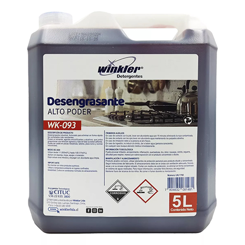 [LIQDESDES006] Desengrasante alto poder 5 litros EMBALAJE x 4 uds. WK-093 WINKLER 