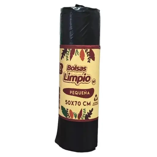 [BOLBASNEG005] Bolsa de basura negra Rollo 50x70 cm pack 10 uds.