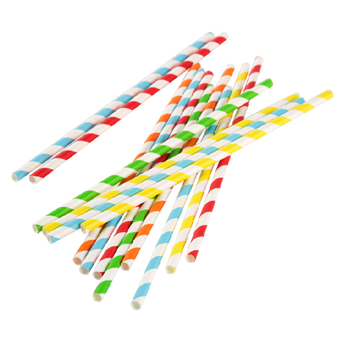 [BOMPAPSNV010] Bombilla de papel bicolor surtida pack 100 uds.