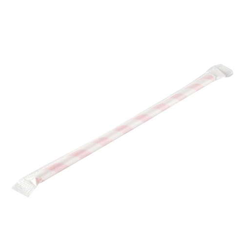 [BOMPAPSNV015] Bombilla de papel envasada bicolor rojo pack 200 uds.