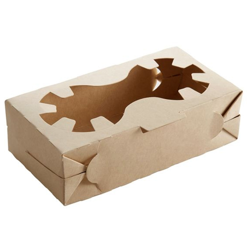 [ENVKRAVAS005] Portavaso kraft 2 cavidades 18,2x9,2x5,3 cm embalaje 400 uds.