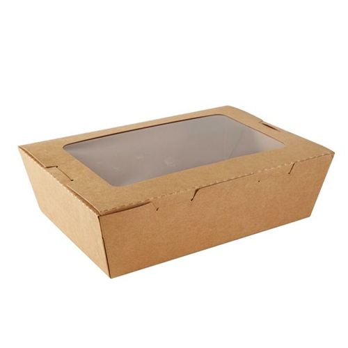 [ENVKRAVEN015] Caja kraft con ventana 900 ml embalaje 200 uds. DPS