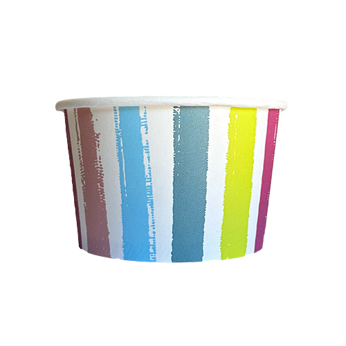 [ENVPOTKRA125] Pote para helado de polipapel multicolor 8 oz pack 50 uds.