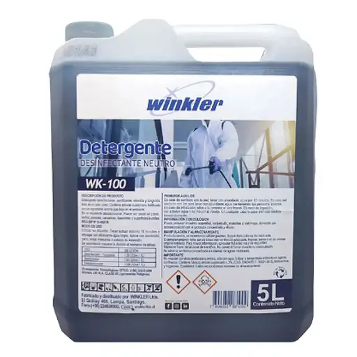 [LIQDESINFDET010] Detergente desinfectante 5 litros WINKLER WK-100