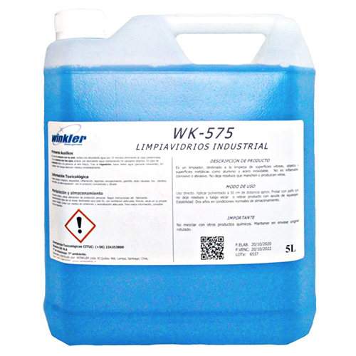 [LIQLIMCON005] Limpiavidrios concentrado 5 litros WINKLER WK-575
