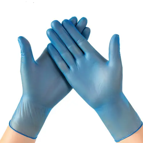 [GUAVINAZU005] Guante de examinación vinilo azul sin polvo talla S pack 100 uds. CleanCarrier