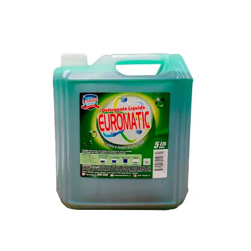 [LLABRDETEUMA] Detergente líquido ropa cuadrado EUROMATIC 5 litros 