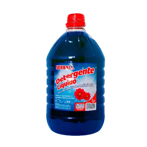 [LLABRDETSERV] Detergente líquido ropa 5 litros azul SERBALL