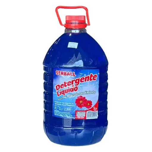[LLABRDETSERV] Detergente líquido ropa 5 litros azul SERBALL