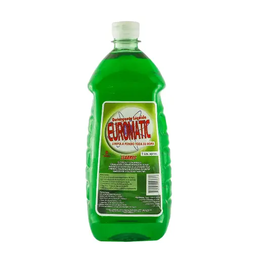 [LLABRDETEU1] Detergente líquido ropa EUROMATIC 1 litro 