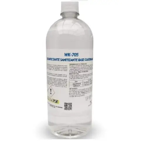 [LIQAMOCUA006] Desinfectante sanitizante de superficies 1 litro WINKLER WK-705 base cuaternaria