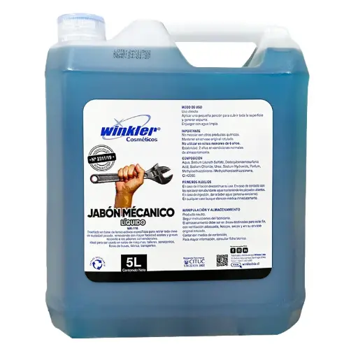 [LIQJABJAB009] Jabón mecánico líquido para manos 5 litros EMBALAJE x 4 uds. WK-116 WINKLER 