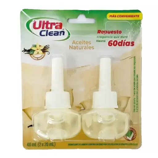 Repuesto de aromatizante eléctrico 40 ml (2x20 ml) EMBALAJE x 24 uds. ULTRA CLEAN 
