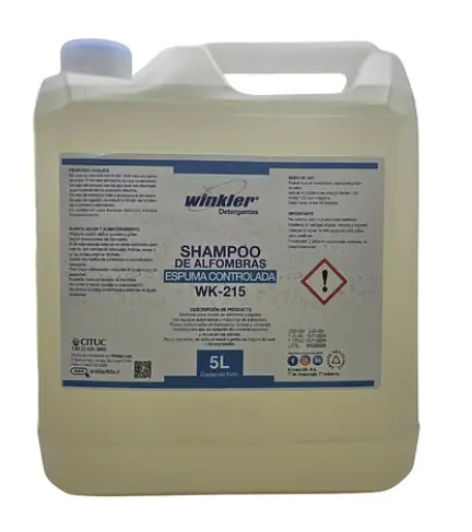 [LIQSHAMPO036] Shampoo para alfombras espuma controlada 5 litros WINKLER WK-215 